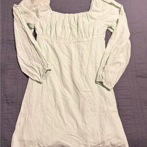 GB girls Pastel Mint Square-Neck Long Sleeve Tunic Dress